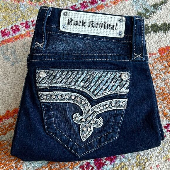 Rock Revival Klarry Rhinestone Bootcut Jeans - Picture 2 of 14